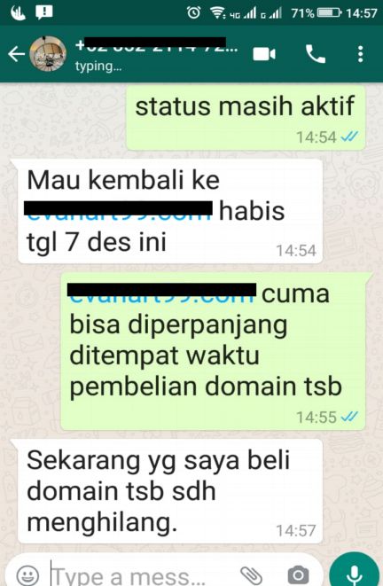 tempat penyedia domain sudah tutup